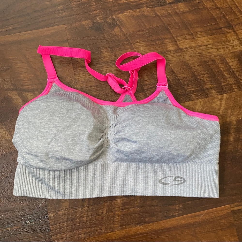 Grey sports bra